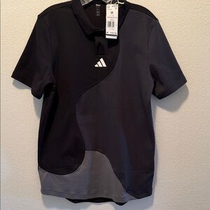 NEW Adidas Men's Polo Shirt in Black and Gray